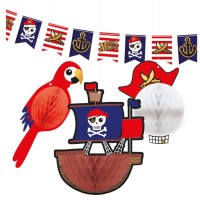 Kit de Decoração Piratas Mapa Tesouro