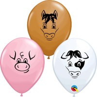 Pack 100 Balões Animais da Quinta 12 cms