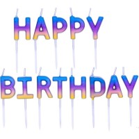 Velas Happy Birthday Ombré