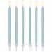 12 Velas Azul Claro 14 cms