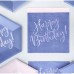 Guardanapos Navy Blue Happy Birthday Iridiscente