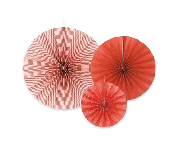 3 Rosetas Padrão Vermelho