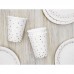 Copos Brancos Bolinhas Rose Gold