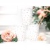 Copos Brancos Bolinhas Rose Gold
