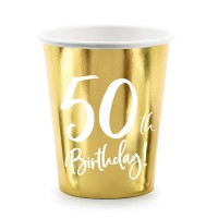 6 Copos Dourados 50º Aniversário