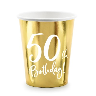 6 Copos Dourados 50º Aniversário