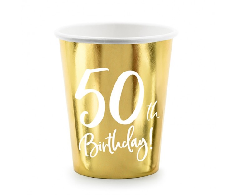 6 Copos Dourados 50º Aniversário
