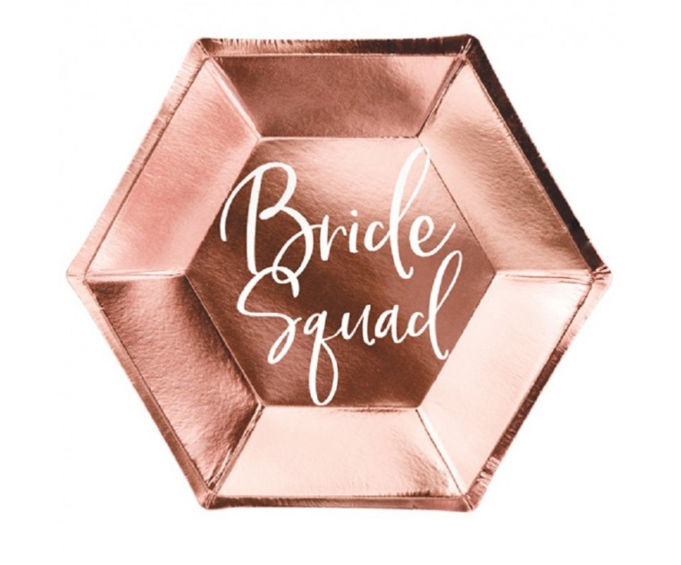 6 Pratos Bride squad Rose Gold 6 Pratos Bride squad Rose Gold