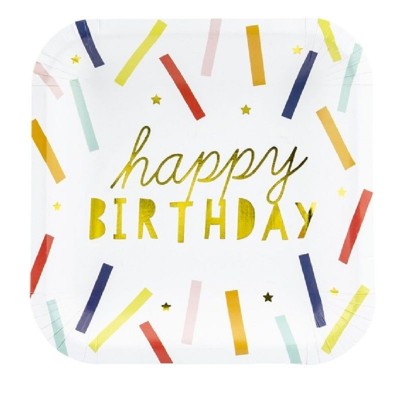 Pratos Confeti Happy Birthday Pratos Confeti Happy Birthday