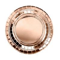 Pratos Redondos Rose Gold 18 cms