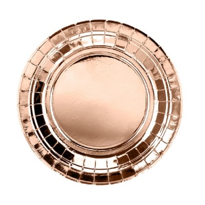 Pratos Redondos Rose Gold 18 cms