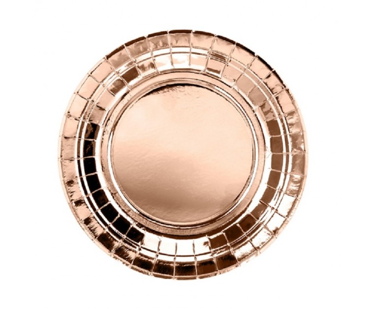 Pratos Redondos Rose Gold 18 cms Pratos Redondos Rose Gold 18 cms