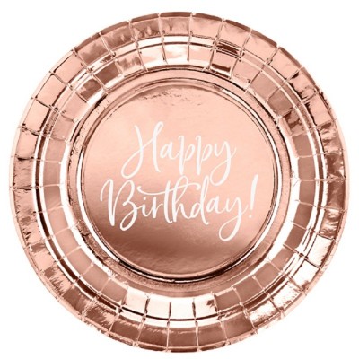 Pratos Rose Gold Happy Birthday Pratos Rose Gold Happy Birthday