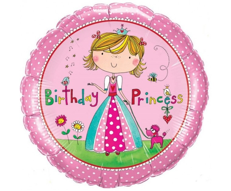 Balão Rosa Birthday Princess