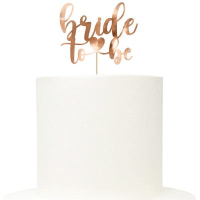 Cake Topper Bride To Be Rose Gold