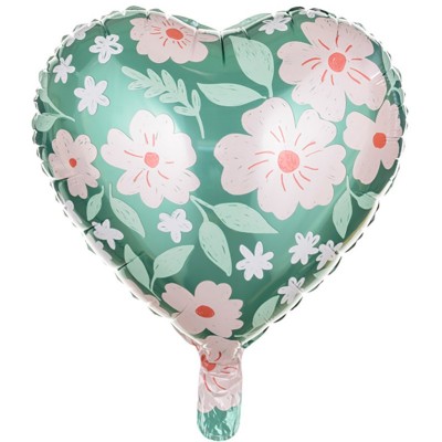 Balão Foil Coração com Flores