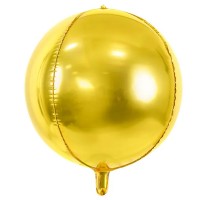 Balão Foil Bola Dourado 40 cms