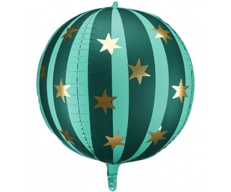 Balão Foil Bola Estrelada Verde