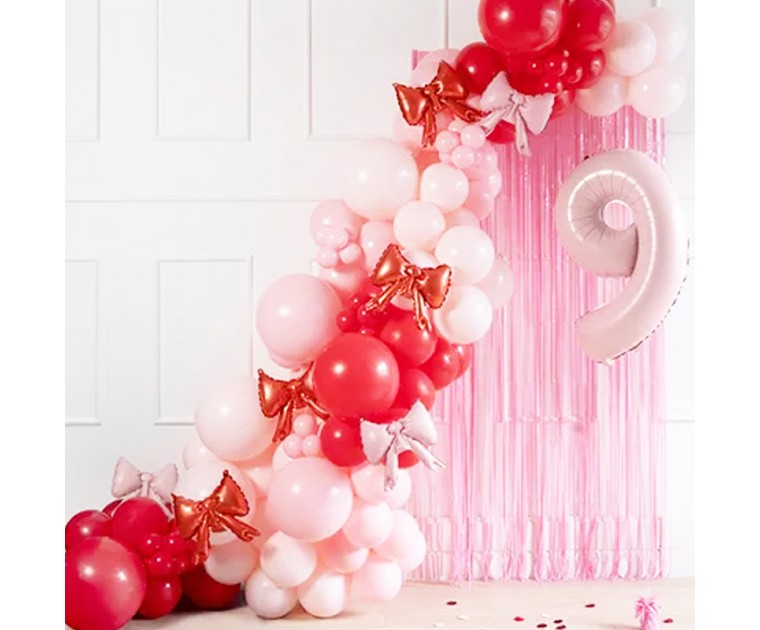 Balões Laços Rosa para grinaldas