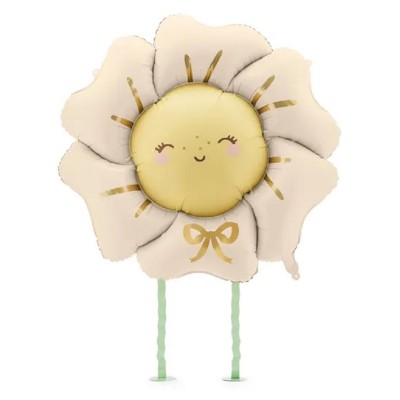 Balão Foil Flor Bege