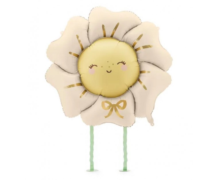Balão Foil Flor Bege