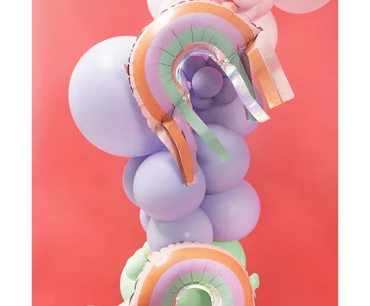 Set 3 Balões Arco-Íris com Franjas para Grinalda
