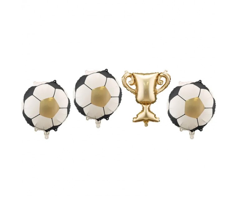 Grinalda Troféu com Bolas Futebol Enchimento Ar