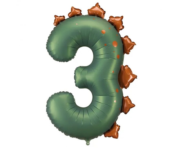 Balão Foil Nº3 Dinossauro