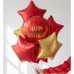 Balão Redondo Vermelho Happy Birthday