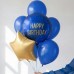 Balão Redondo Azul Happy Birthday