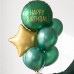 Balão Redondo Verde Happy Birthday