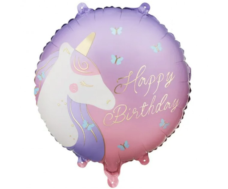 Balão Unicórnio Happy Birthday