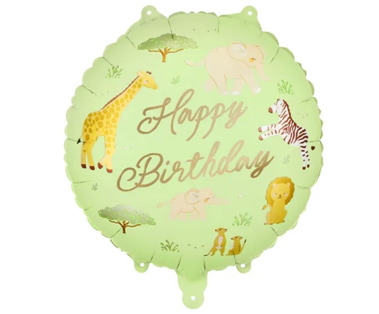 Balão Happy Birthday Safari