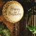 Balão Happy Birthday padrão leopardo