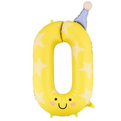  Balão Foil Nº 0 Amarelo