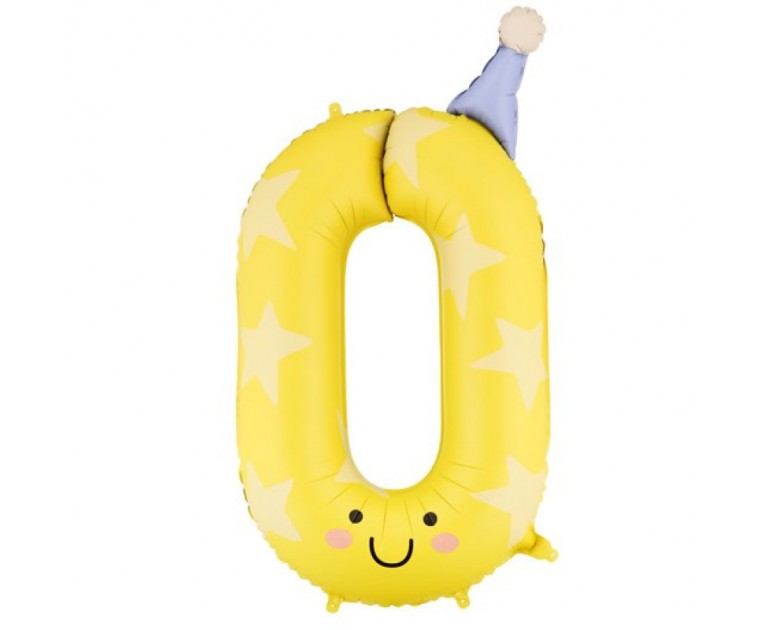  Balão Foil Nº 0 Amarelo