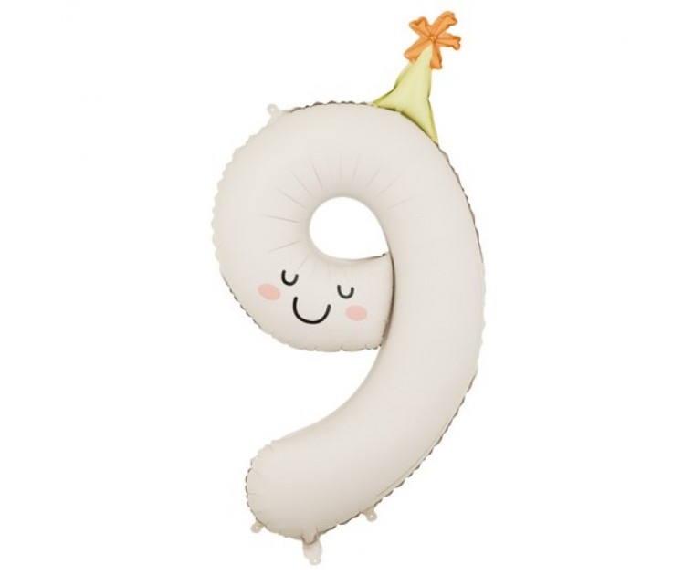  Balão Foil  Nº9 Bege
