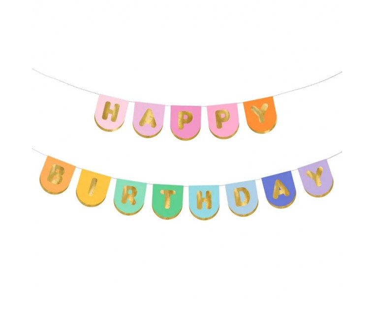 Banner Multicolorido Happy Birhday