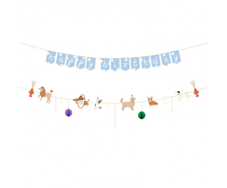 Banner Happy Birthday Cães 