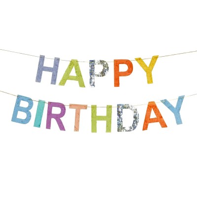 Banner Mix Cores Happy Birthday