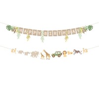 Banner Happy Birthday Safari