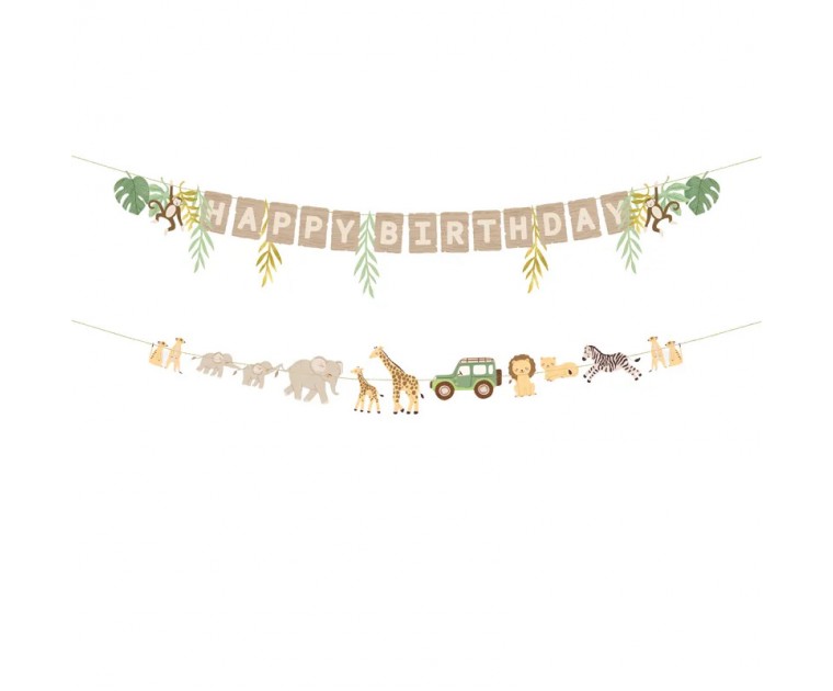 Banner Happy Birthday Safari