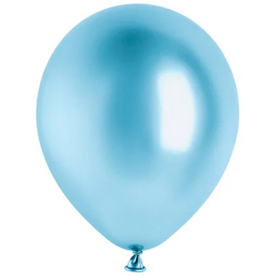 10 Balões Glossy Azul