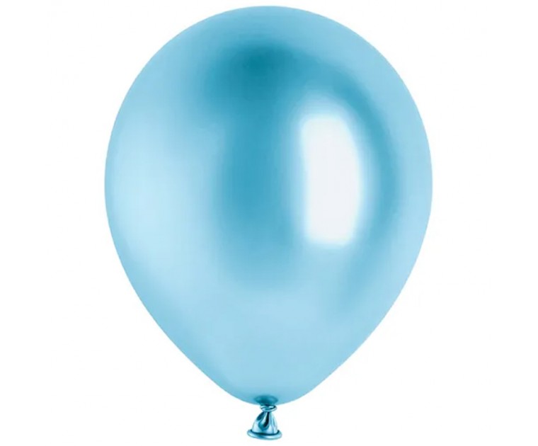 10 Balões Glossy Azul