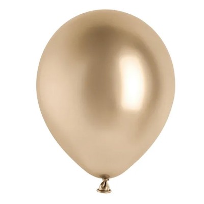 10 Balões Glossy champagne gold