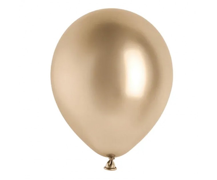 10 Balões Glossy champagne gold