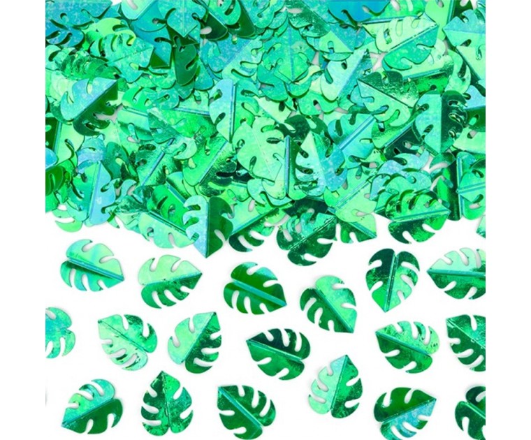 Confetis Decorativos de Mesa Folhas Verdes