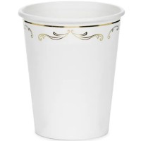 Copos Brancos Ornamentados