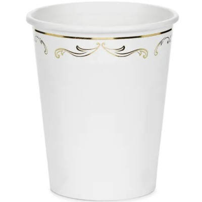 Copos Brancos Ornamentados