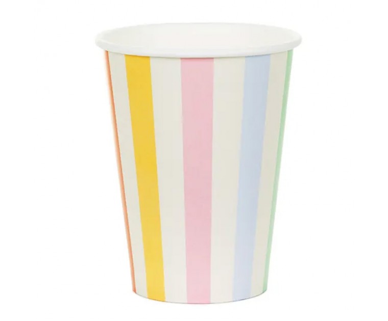 Copos Riscas Multicoloridas